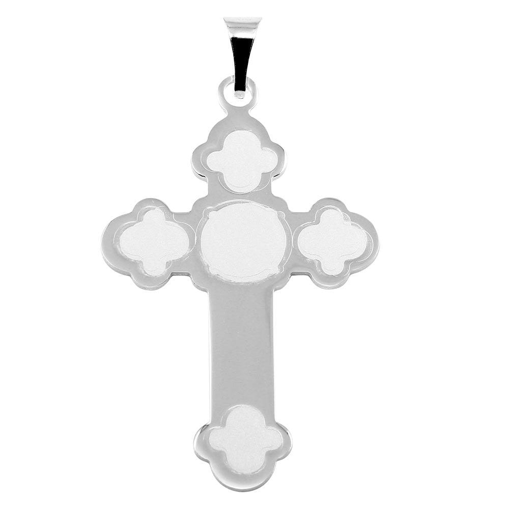 Silver 925 Bottoni Cross Pendant - BSP00037 | Silver Palace Inc.