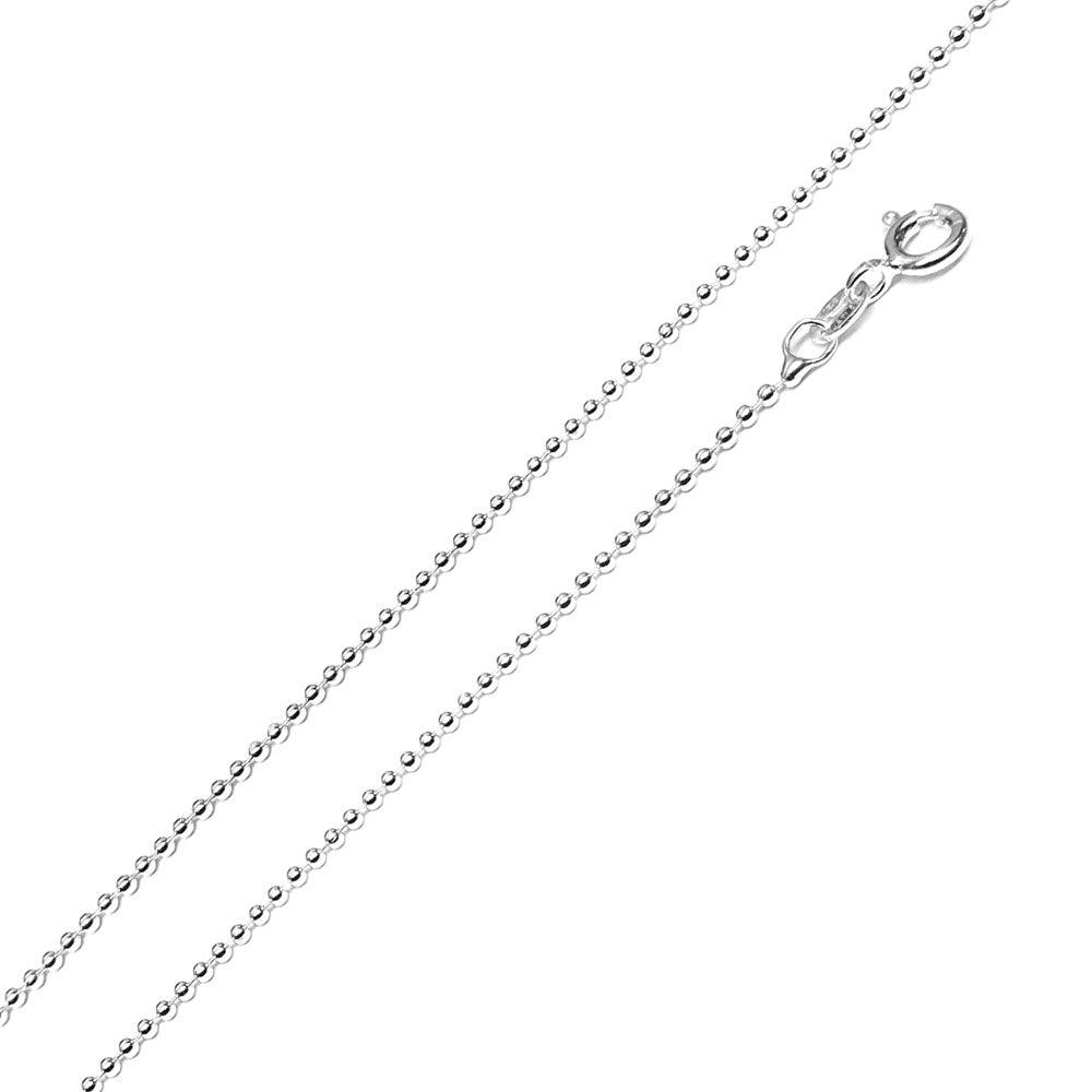 Rhodium Plated Bead 150 Chain 1.5mm - CH112 RH | Silver Palace Inc.