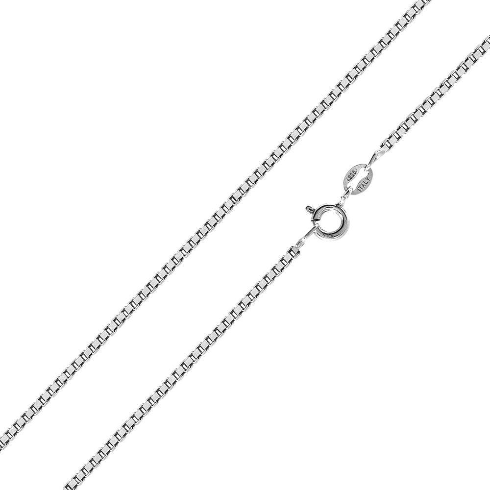 Silver 925 Rhodium Plated Box 019 Chains 1mm (Pk of 6) - CH204 RH