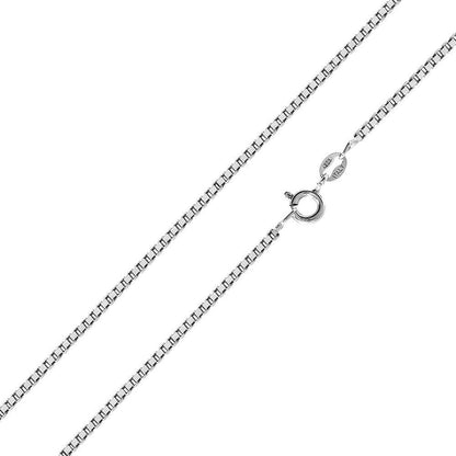 Silver 925 Rhodium Plated Box 019 Chains 1mm (Pk of 6) - CH204 RH