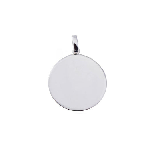 Silver 925 High Polished Disc Engravable 12mm - SOP00120 | Silver Palace Inc.
