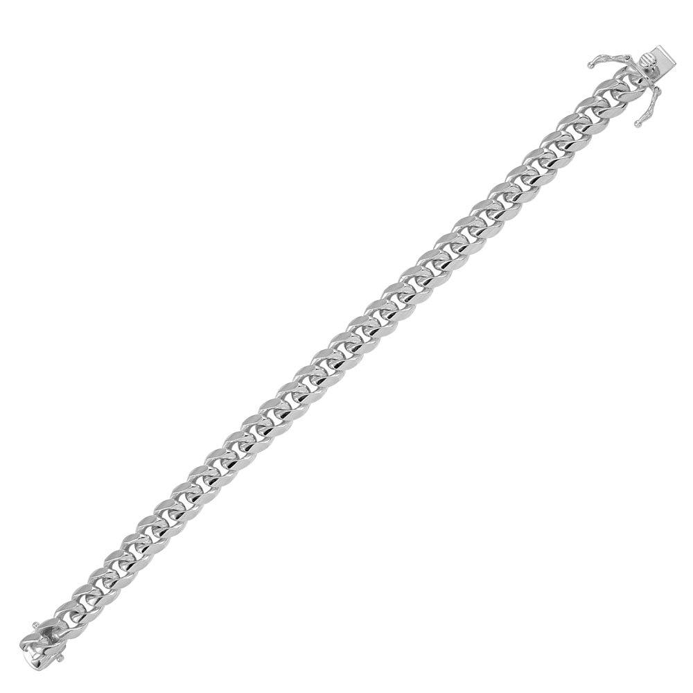 Silver 925 Rhodium Plated Miami Cuban Chain or Bracelet 9mm - CH434 RH