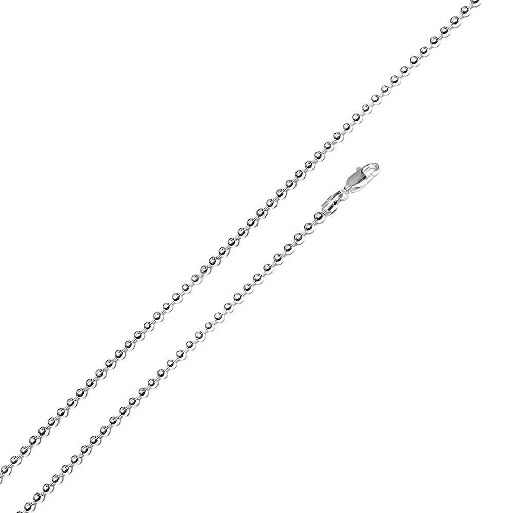 Rhodium Plated Bead 180 Chain 1.8mm - CH112B RH | Silver Palace Inc.