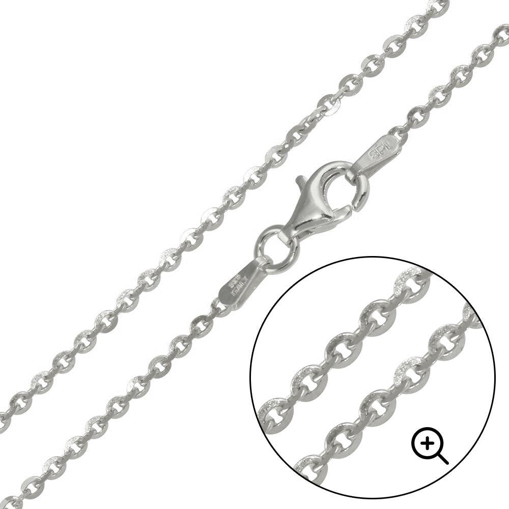 Silver 925 Rhodium Plated Edge Rolo DC 050 Chain 1.8mm - CH225 RH | Silver Palace Inc.