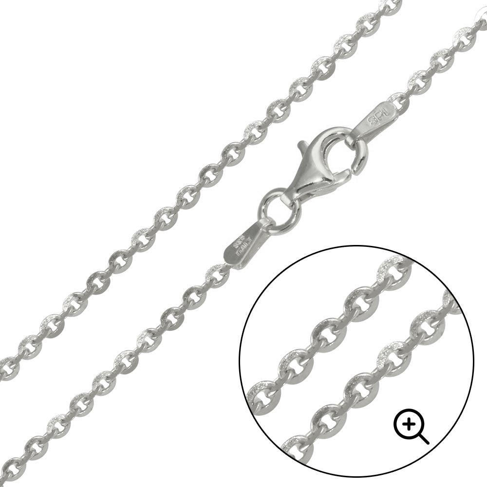 Silver 925 Rhodium Plated Edge Rolo DC 060 Chain 2.2mm - CH226 RH | Silver Palace Inc.