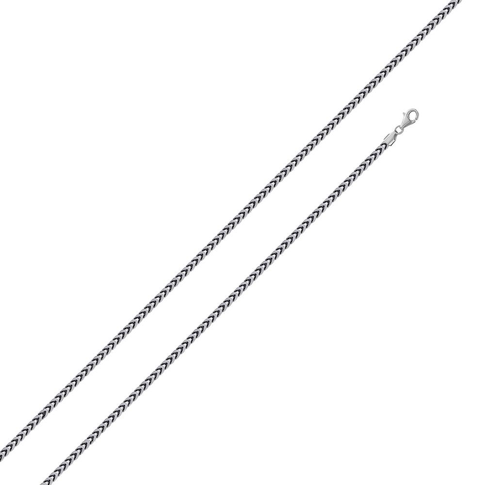 Silver 925 Rhodium Plated Franco 100 Chain 1.1mm - CH318A RH | Silver Palace Inc.