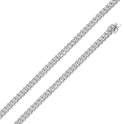 Silver 925 Rhodium Plated Miami Cuban Chain 9mm - CH434 RH | Silver Palace Inc.