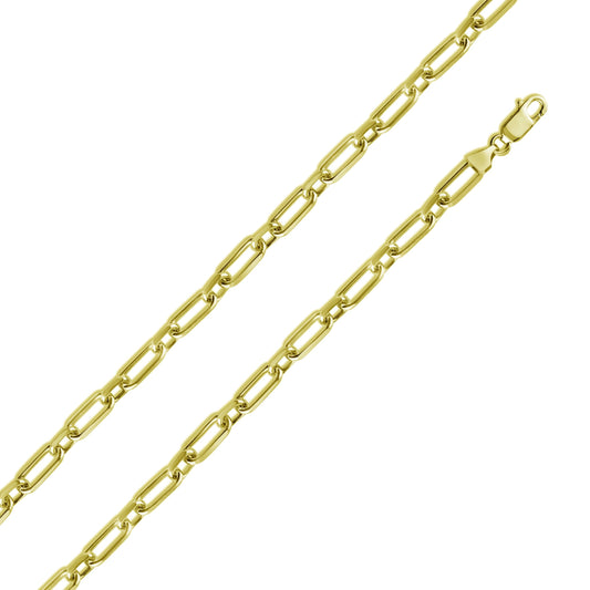 Silver 925 Gold Plated Paperclip Alternating Link Chain 6mm - CH541 GP | Silver Palace Inc.