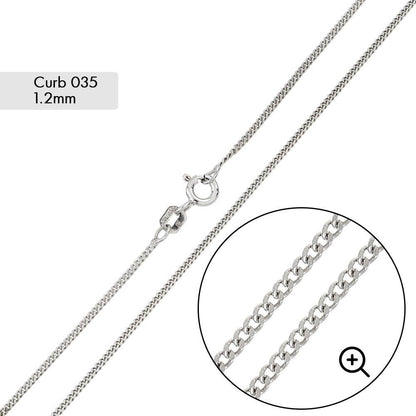 Curb 035 Chain 1.2mm - CH612 | Silver Palace Inc.