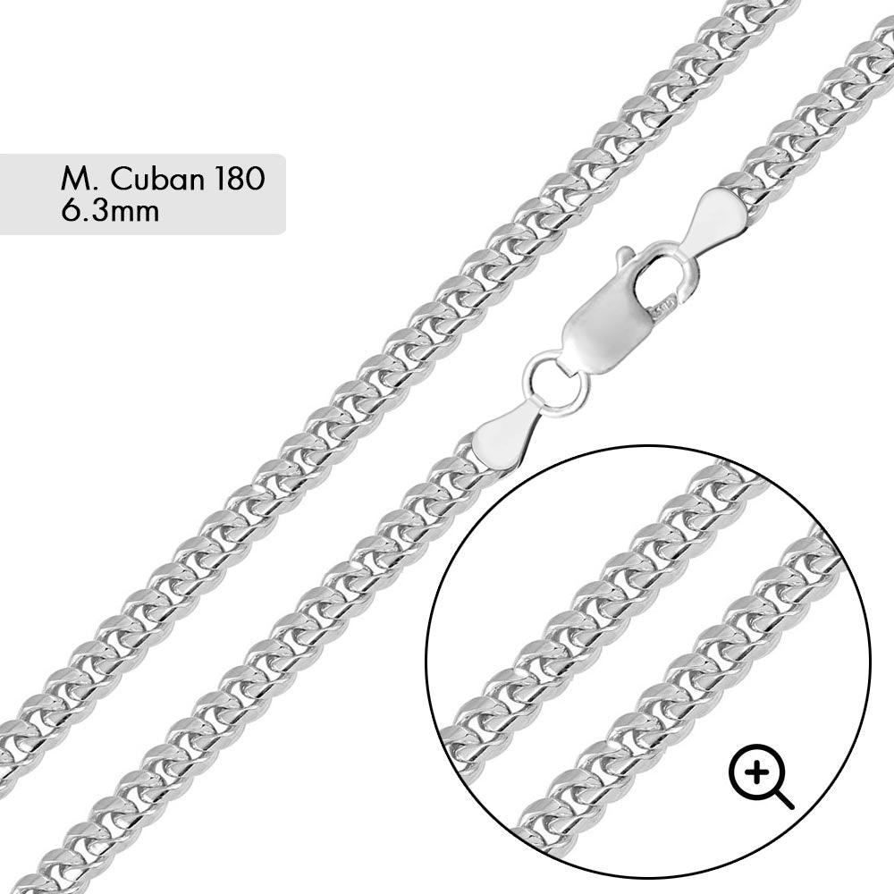 Miami Cuban 180 Chain 6.3mm - CH652 | Silver Palace Inc.