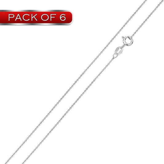 CH700 - Silver 925 High Polished Super Light Cable 025 Chain 1.2mm (Pk of 6) | Silver Palace Inc.
