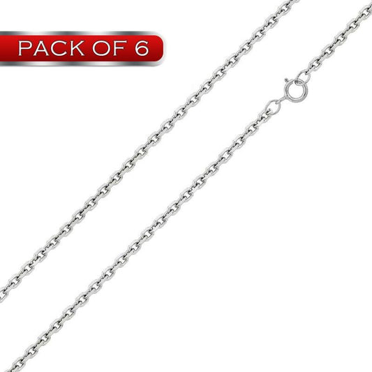 CH709 - Silver 925 Diamond Cut Cable Rolo 035 Chains 1mm (Pk of 6) | Silver Palace Inc.