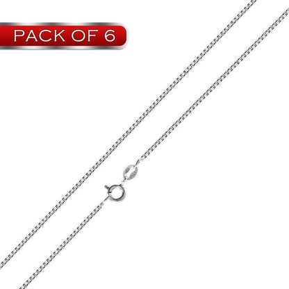 Box 012 Chain 0.6mm (Pk of 6) - CH733 | Silver Palace Inc.