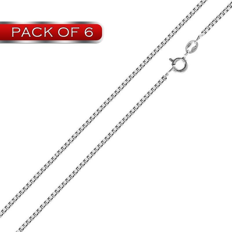 Box 015 Chain 0.8mm (Pk of 6) - CH734 | Silver Palace Inc.