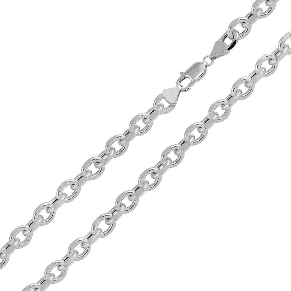 Silver 925 Rhodium Plated DC Link Chain 8mm - CHHW115 RH | Silver Palace Inc.