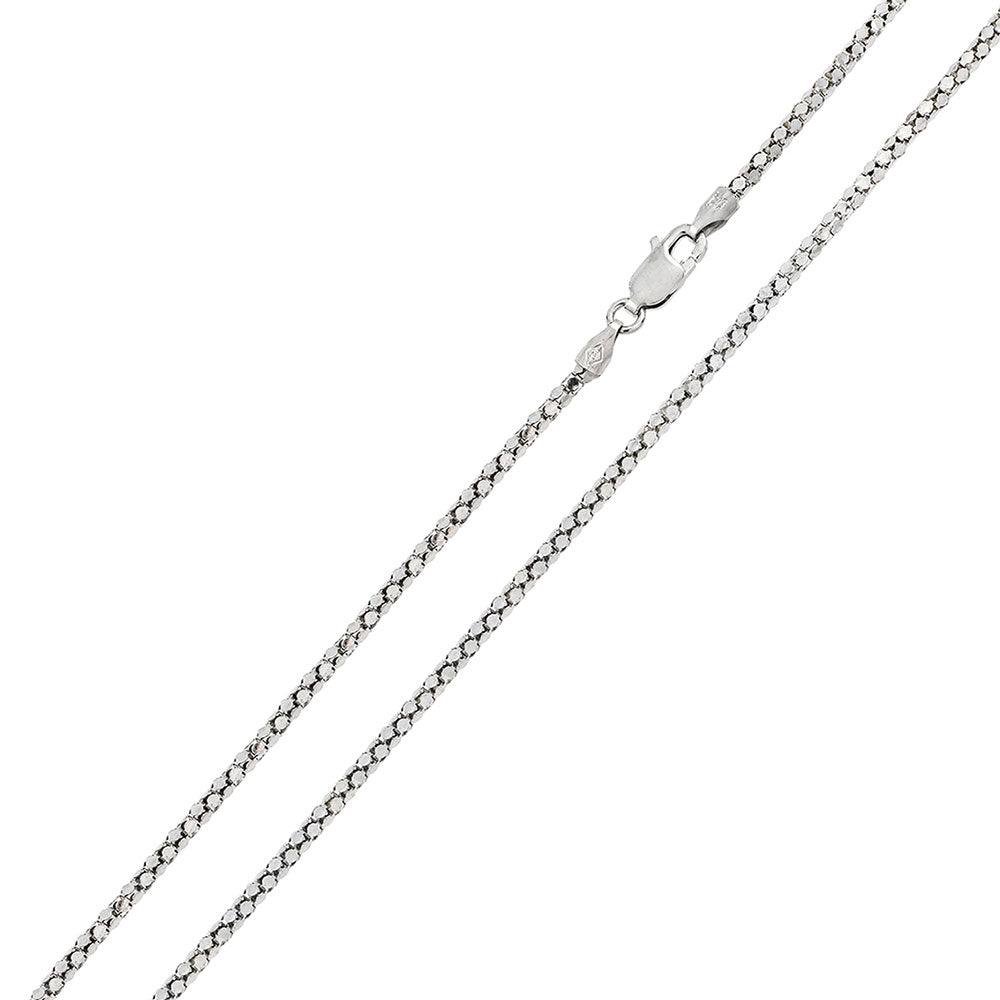 Silver 925 Rhodium Plated DC Flat Multi Disc Coreana 016 Chain 1.5mm - CH401 RH | Silver Palace Inc.