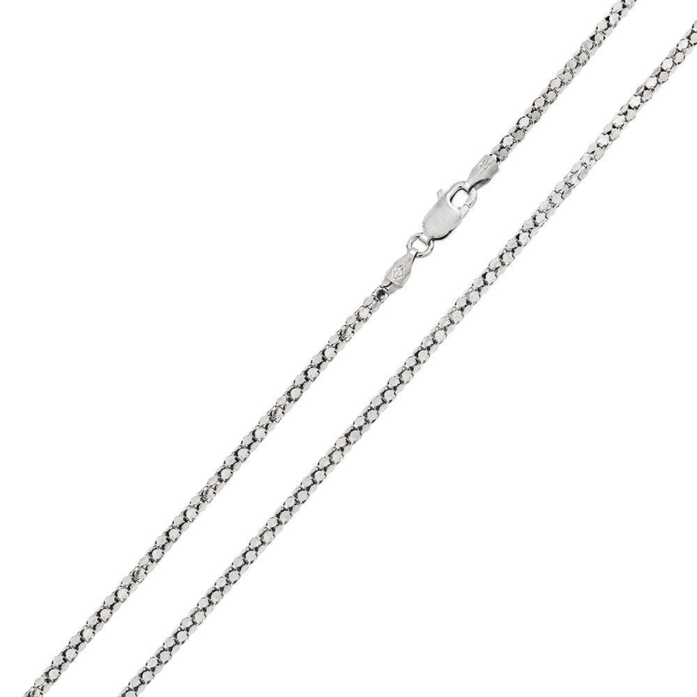 Silver 925 Rhodium Plated DC Flat Multi Disc Coreana 018 Chain 1.6mm - CH402 RH | Silver Palace Inc.