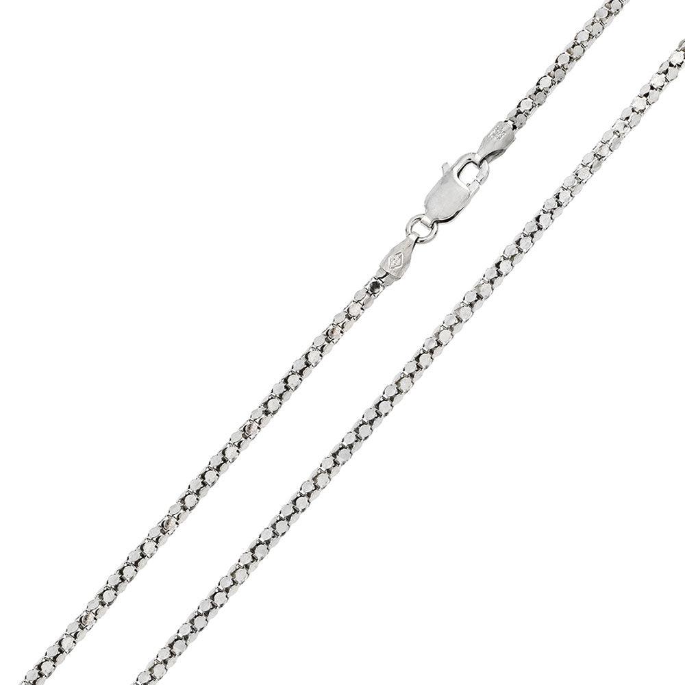 Silver 925 Rhodium Plated DC Flat Multi Disc Coreana 020 Chain 2mm - CH403 RH | Silver Palace Inc.