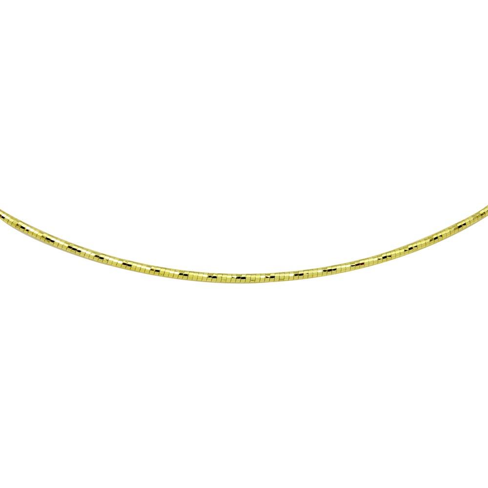 Silver 925 Gold Plated DC Omega Box Chain 1.4mm - CH901 GP | Silver Palace Inc.