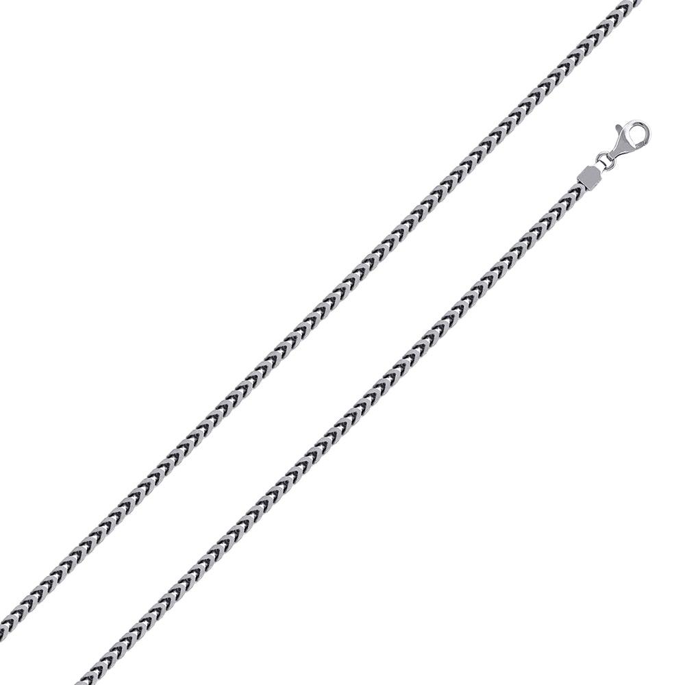 Silver 925 Rhodium Plated Franco 180 Chain 1.8mm - CH319 RH | Silver Palace Inc.