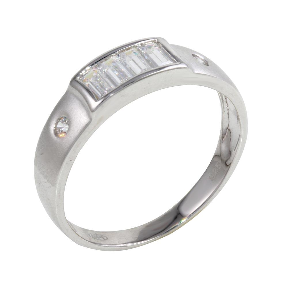 Silver 925 Rhodium Plated CZ Ring - GMR00119
