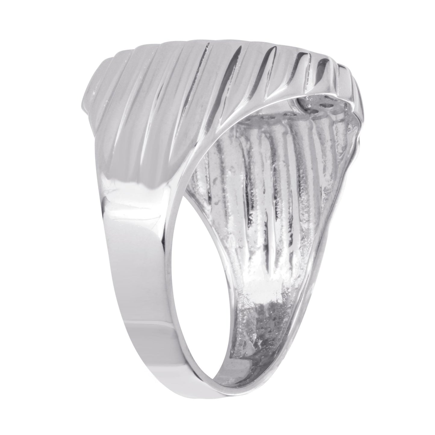 Silver 925 Rhodium Guadalupe Ring with CZ - GMR00242RH