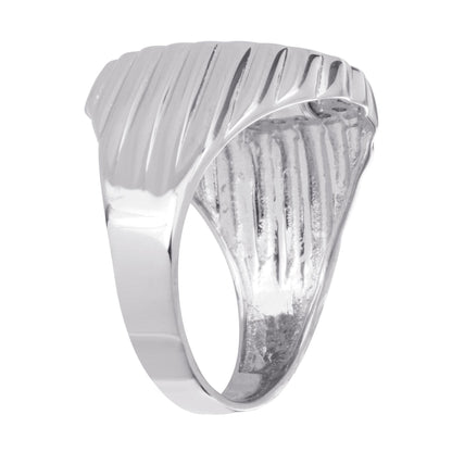 Silver 925 Rhodium Guadalupe Ring with CZ - GMR00242RH