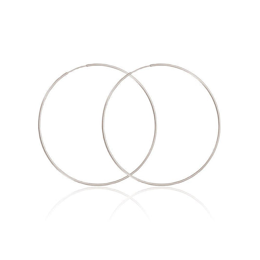 Silver 925 High Polished Endless Hoop Earrings 1.5mm - HP06-1.5 | Silver Palace Inc.