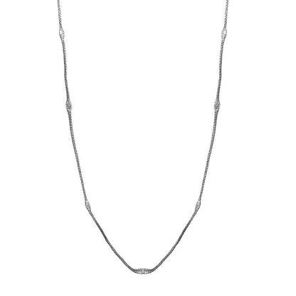 Silver 925 Black Rhodium Plated Mystical Chain Italian Necklace - ITN00051BLK | Silver Palace Inc.