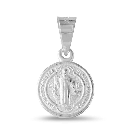 Silver 925 High Polished Saint Benedict Medallion 11mm - JCA022-R7 | Silver Palace Inc.