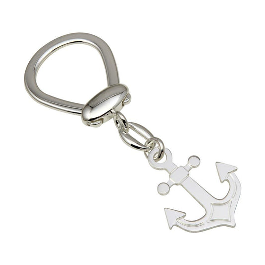 Silver 925 Rhodium Plated Anchor Keychain - KEYCHAIN28 | Silver Palace Inc.