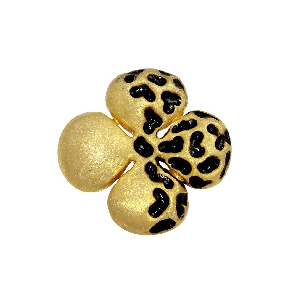 Closeout-Silver 925 Gold Plated Flower Pendant - P 640337 | Silver Palace Inc.