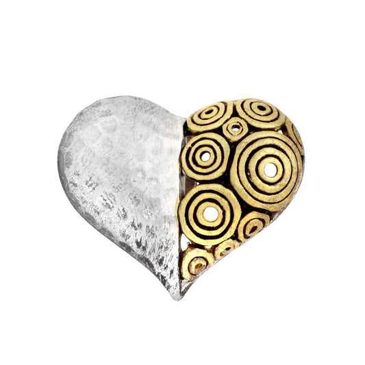 Closeout-Silver 925 Two-Toned Pendant - P 66447 | Silver Palace Inc.