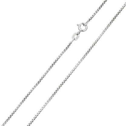 Silver Rhodium Box Round Diamond Cut 024 Chain 1.2mm (Pk of 6) - CH209 RH