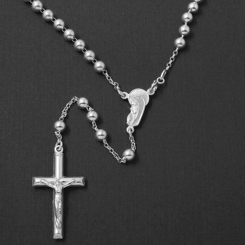 Silver 925 High Polished Rosary 5mm - ROS20-5MM | Silver Palace Inc.