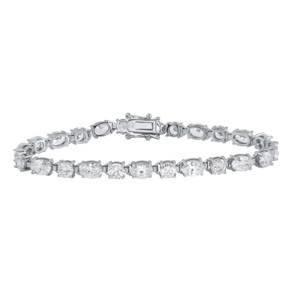 Silver 925 Rhodium Plated 5.5mm CZ Tennis Bracelet - STB00560 | Silver Palace Inc.