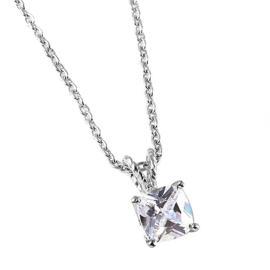Silver 925 Rhodium Plated CZ Rope Bail Bracelet - STP00615 | Silver Palace Inc.