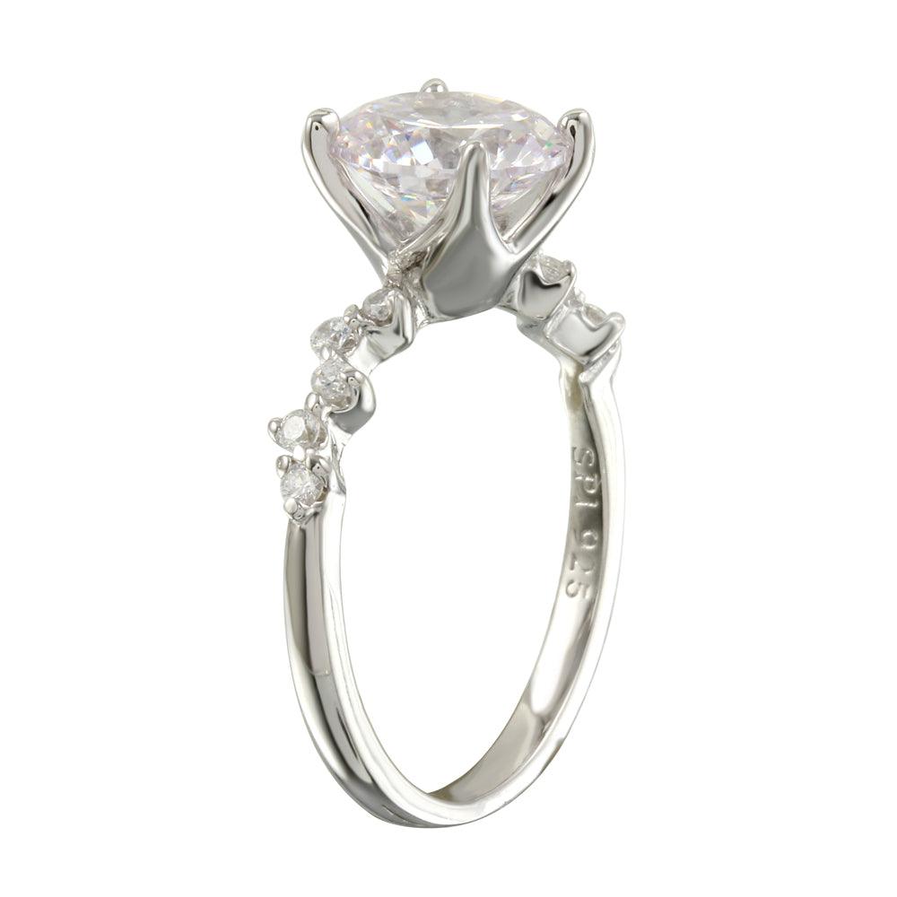 Silver 925 Rhodium Plated CZ Ring - STR01096