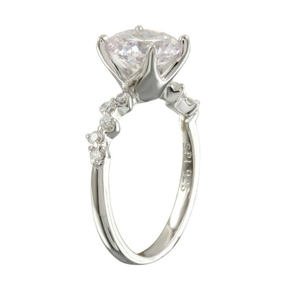 Silver 925 Rhodium Plated CZ Ring - STR01096