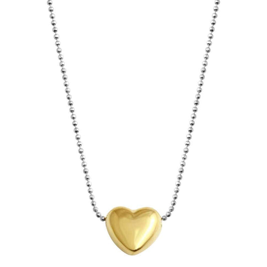 925 Sterling Silver Gold Plated Sliding Heart - VGC17GP | Silver Palace Inc.