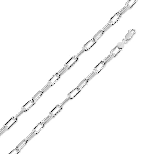 Silver 925 Diamond Cut Paperclip Link Chain 4.6mm - CH21 | Silver Palace Inc.
