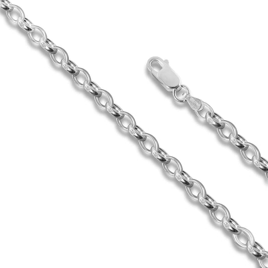 Silver Flat Wire 4 Wided DC Oval Rolo 060 Chains 2.8mm  - CH29