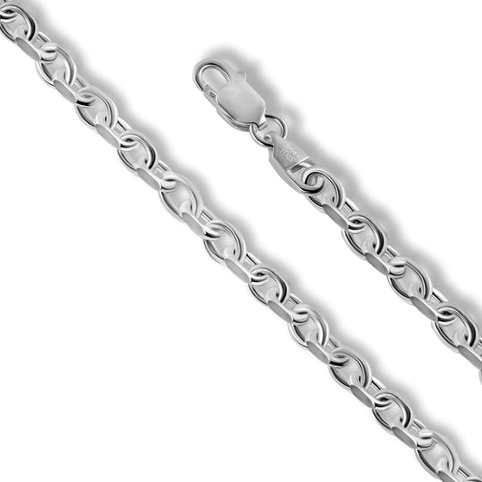 Silver 925 Forzatina Diamond Cut 180 5.5mm Chain or Bracelet - CH32-180