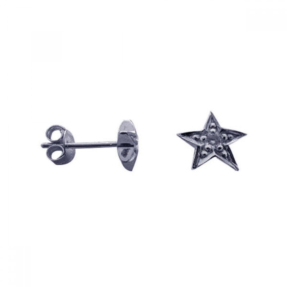 Silver 925 Rhodium Plated CZ Earrings - STE00003 | Silver Palace Inc.