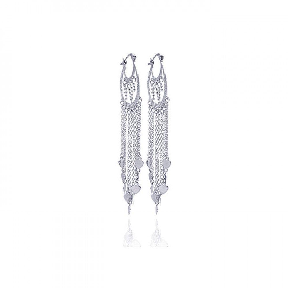 Silver 925 CZ Earrings Dangling Earrings - STE00192 | Silver Palace Inc.