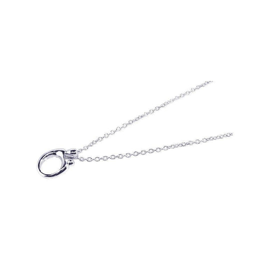 Silver 925 Clear CZ Rhodium Plated Family Pendant Necklace - STP00192 | Silver Palace Inc.