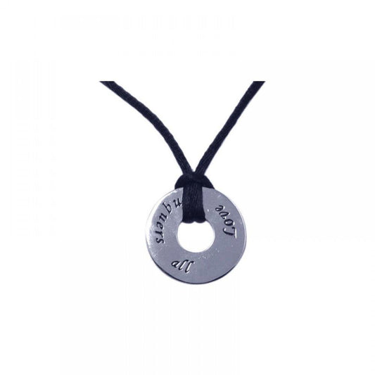 Closeout-Silver 925 Rhodium Plated Medallion Pendant Necklace - STP00779 | Silver Palace Inc.