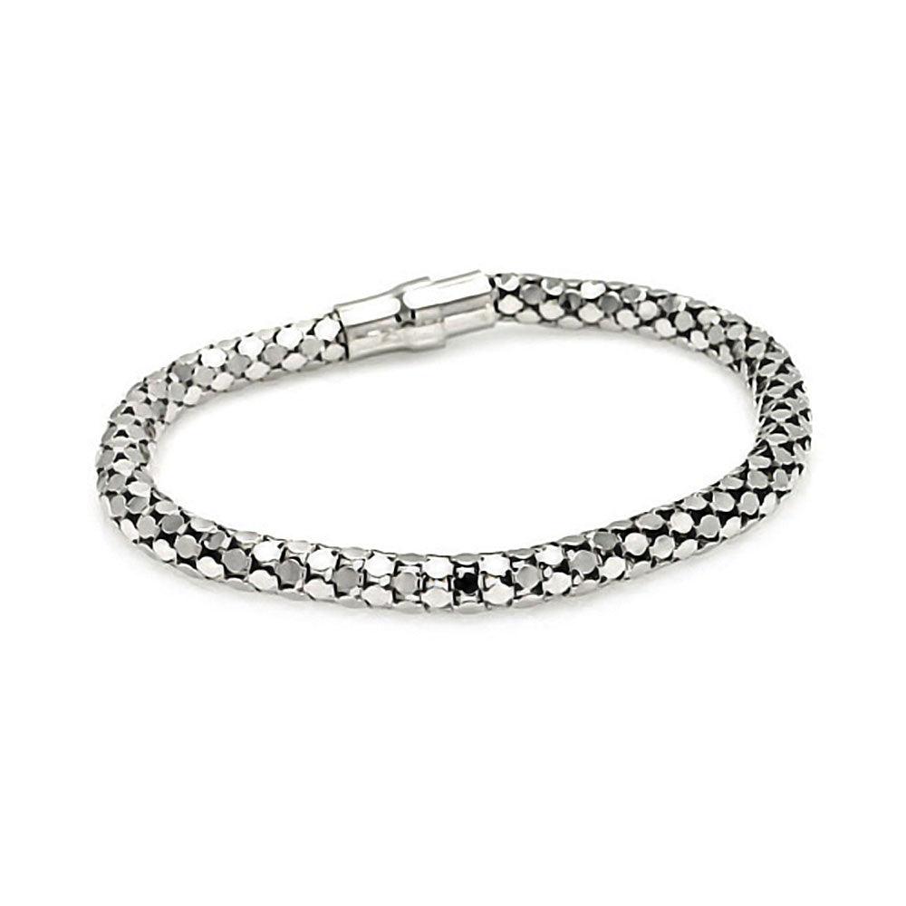 Closeout  Silver 925 Rhodium Plated Coreana Italian Bracelet - ITB00003RH | Silver Palace Inc.